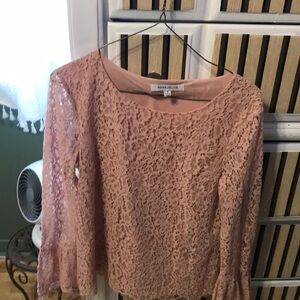 Rose & Olive Blush Lace Blouse